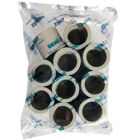 Муфта полипропиленовая 50 мм Deniz упаковка